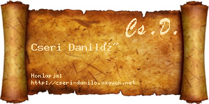 Cseri Daniló névjegykártya